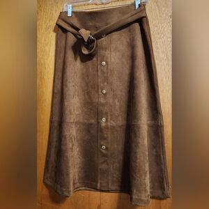 Marc New York 90% Polyester Blend, Suede-like Texturized Skirt
